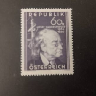 Österreich 1950 100. Todestag von Josef Madersperger postfrisch ANK 963