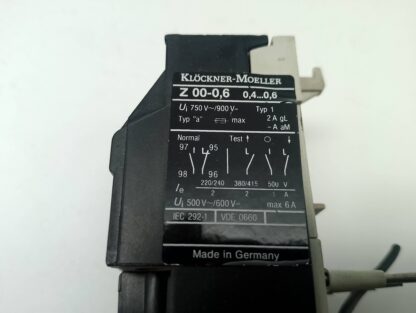 Klöckner Moeller Z00-0,6   0,4-0,6A Motorschutzrelais – Bild 3