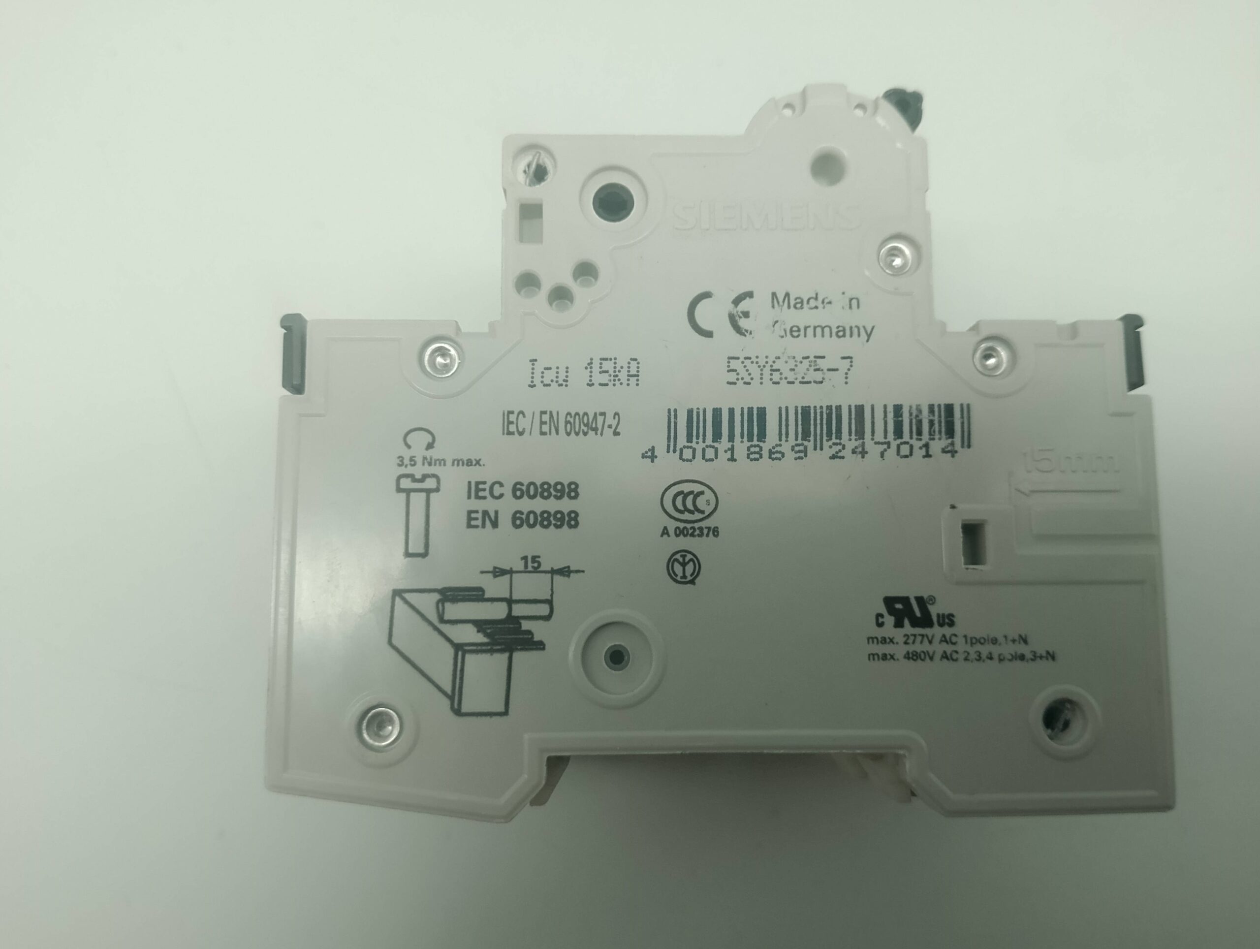Siemens 5SY63 MCB C25  400V~  6kA  5SY6325-7 Sicherungsautomat 3pol – Bild 2