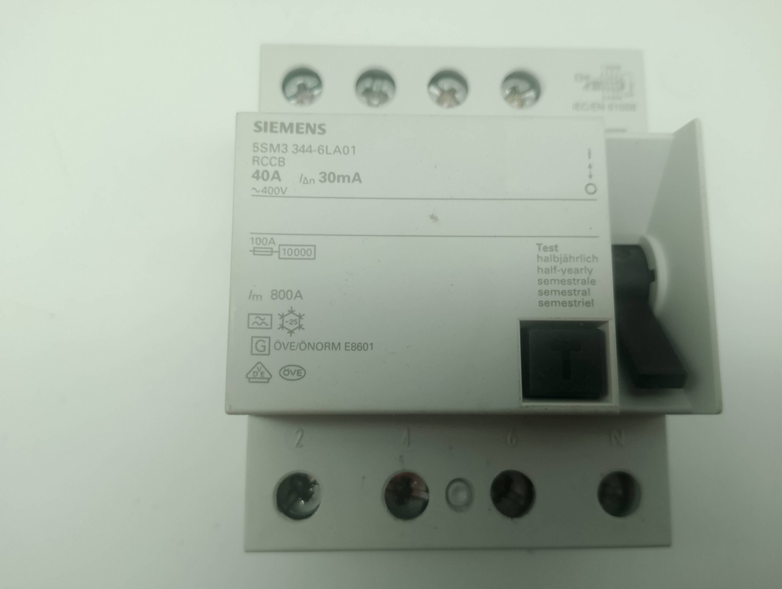 Siemens 5SM3 344-6LA01 RCCB 450A 30mA ~400V 10kA