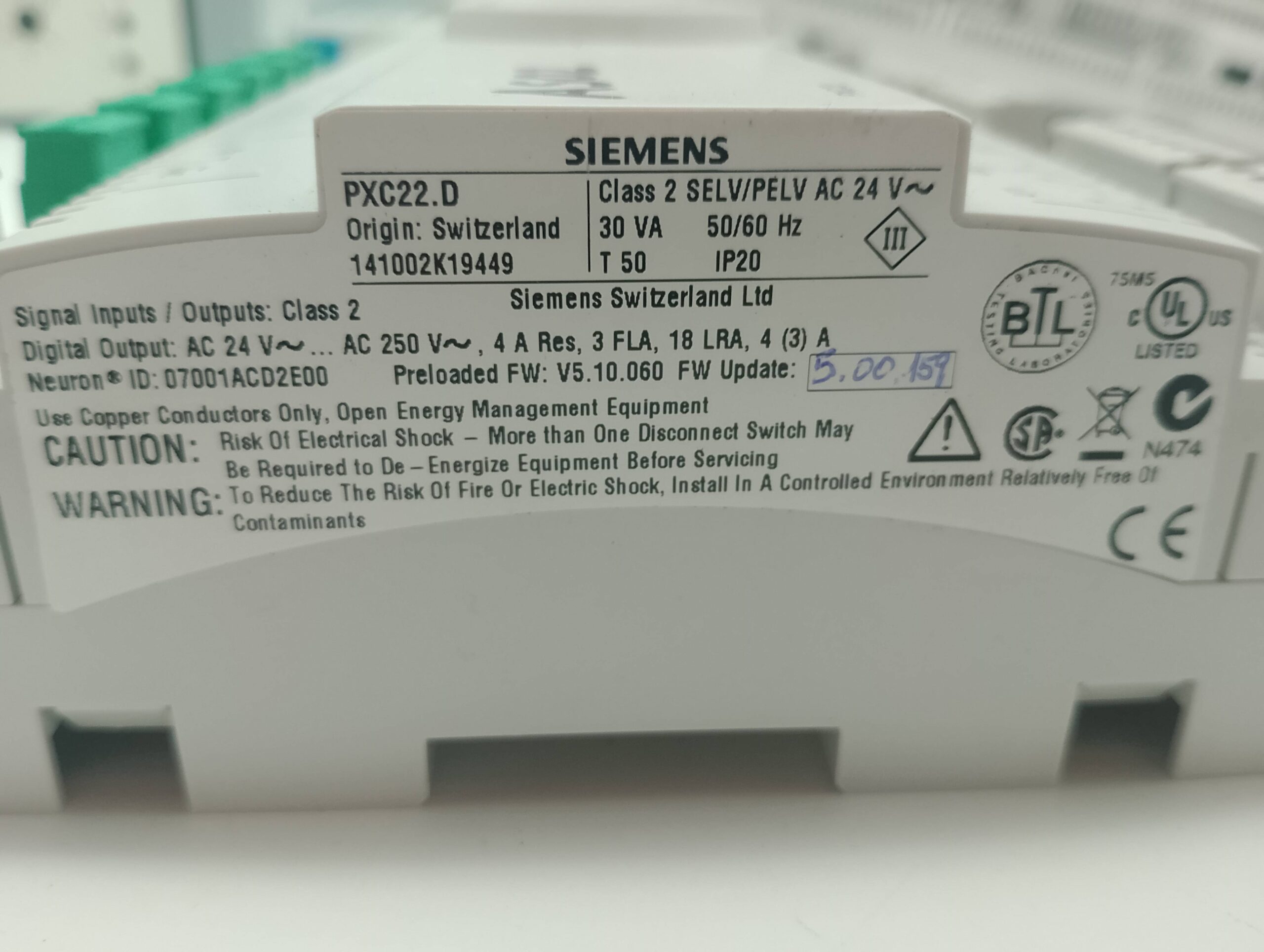 Siemens PXC22.D Automationsstation FW: V5.00.159 – Bild 6