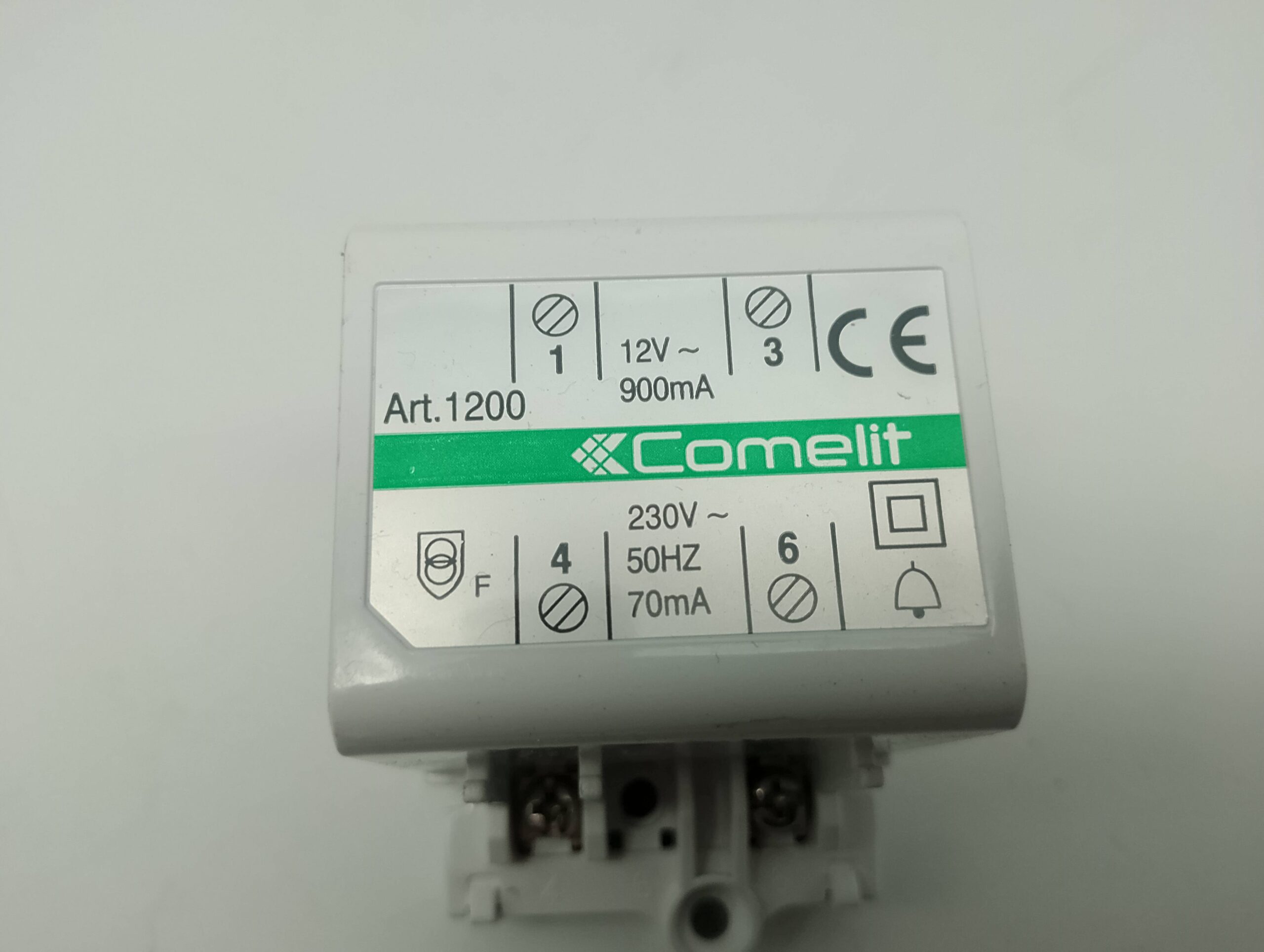 Comelit 1200 Transformator 230V~ 50Hz 70mA Sec. 12V~ 900mA
