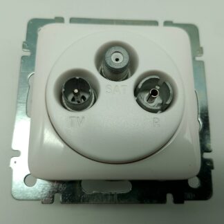 Legrand 775789 Antennensteckdose TV-Radio-SAT Einzeldose + Abdeckung, Zentralstück