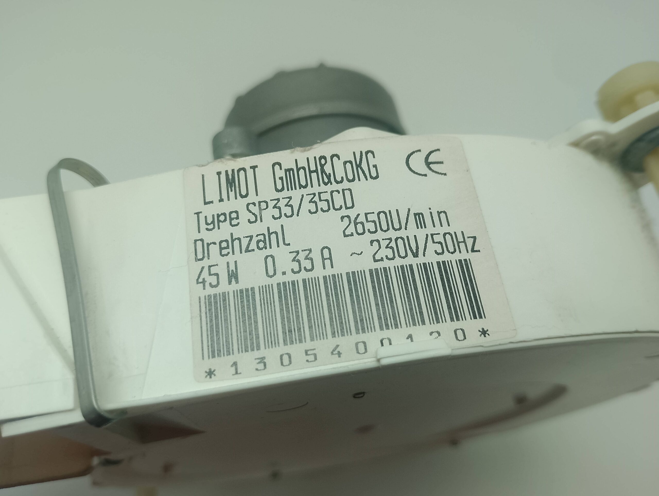 Limot SP33/35CD 2650U/min 45W 0,33A ~230V/50Hz – Bild 2