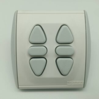 Somfy Rolladenschalter 157510 mit Rahmen Cremeweiß EN60669-1 6AX/250~