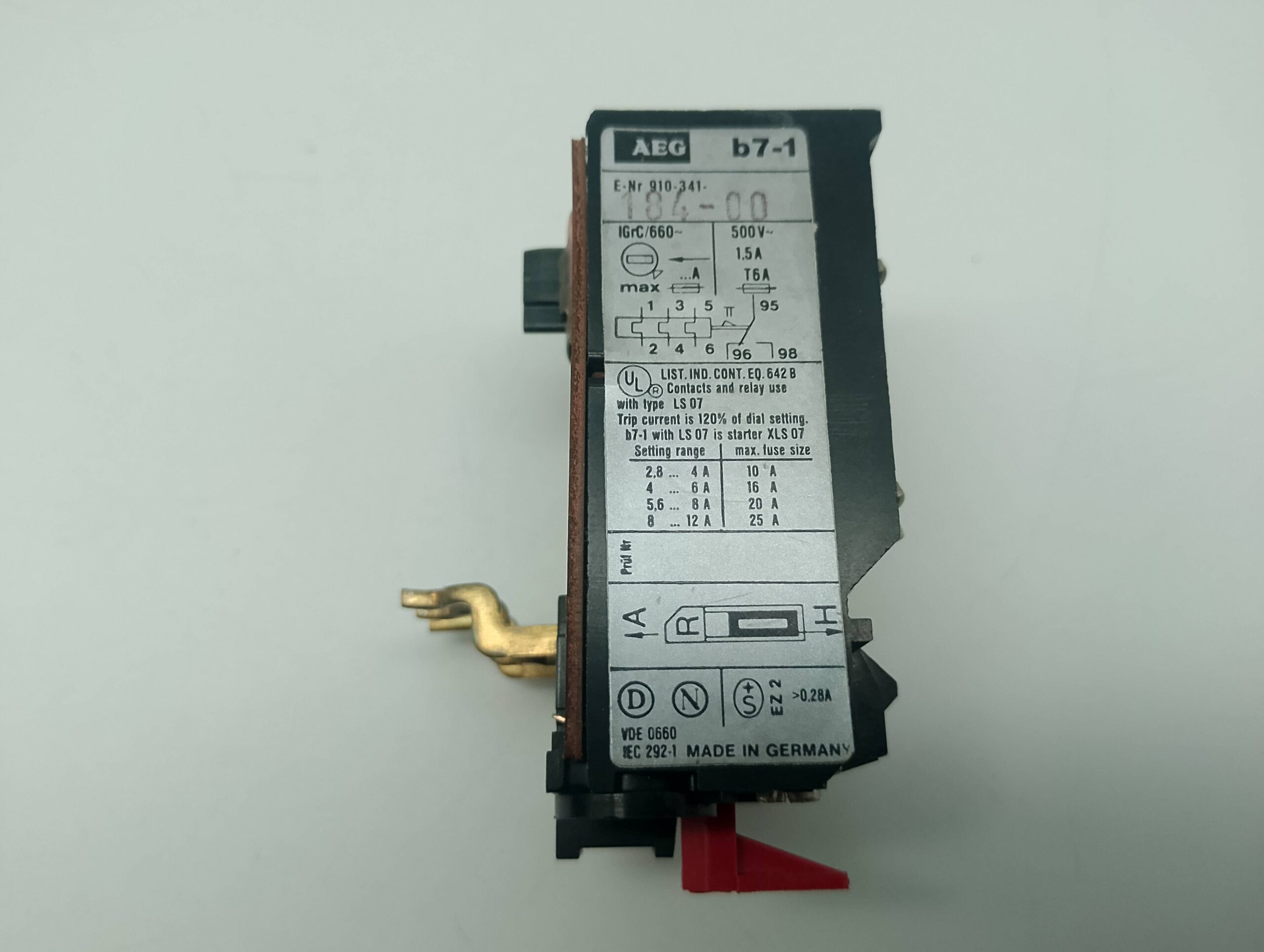 AEG b7-1 Motorschutzrelais T2A 0,4-0,6A – Bild 4