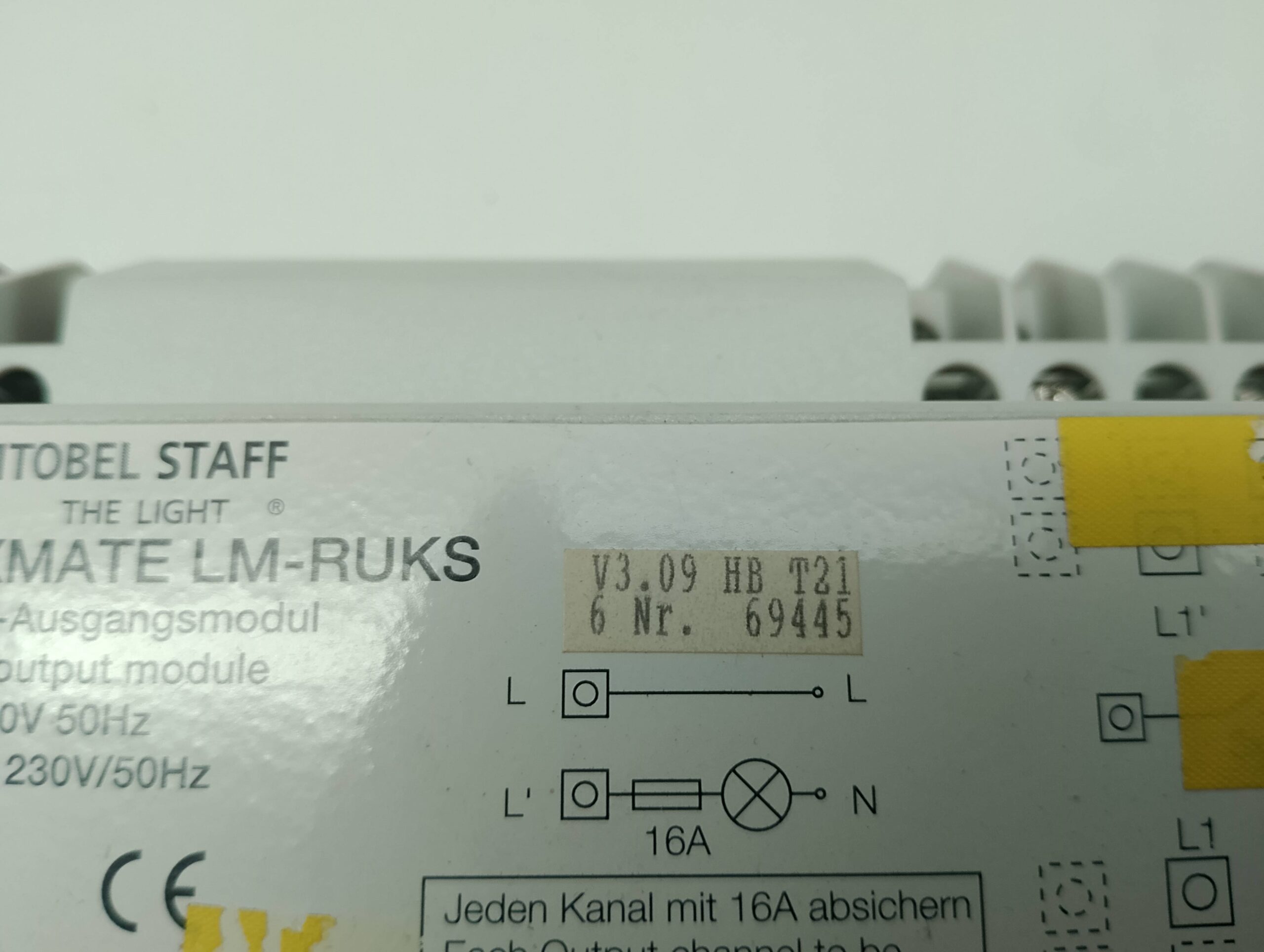 Zumtobel Luxmate Staff The Light, LM-RUKS 3x16A 230V/50Hz Relais Ausgangsmodul 20735397, V3.09 HB T21 6 – Bild 2