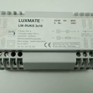 Zumtobel Luxmate, LM-RUKS 3x16A 230V/50Hz Relais Ausgangsmodul 20735397, V3.09 AA W28 5