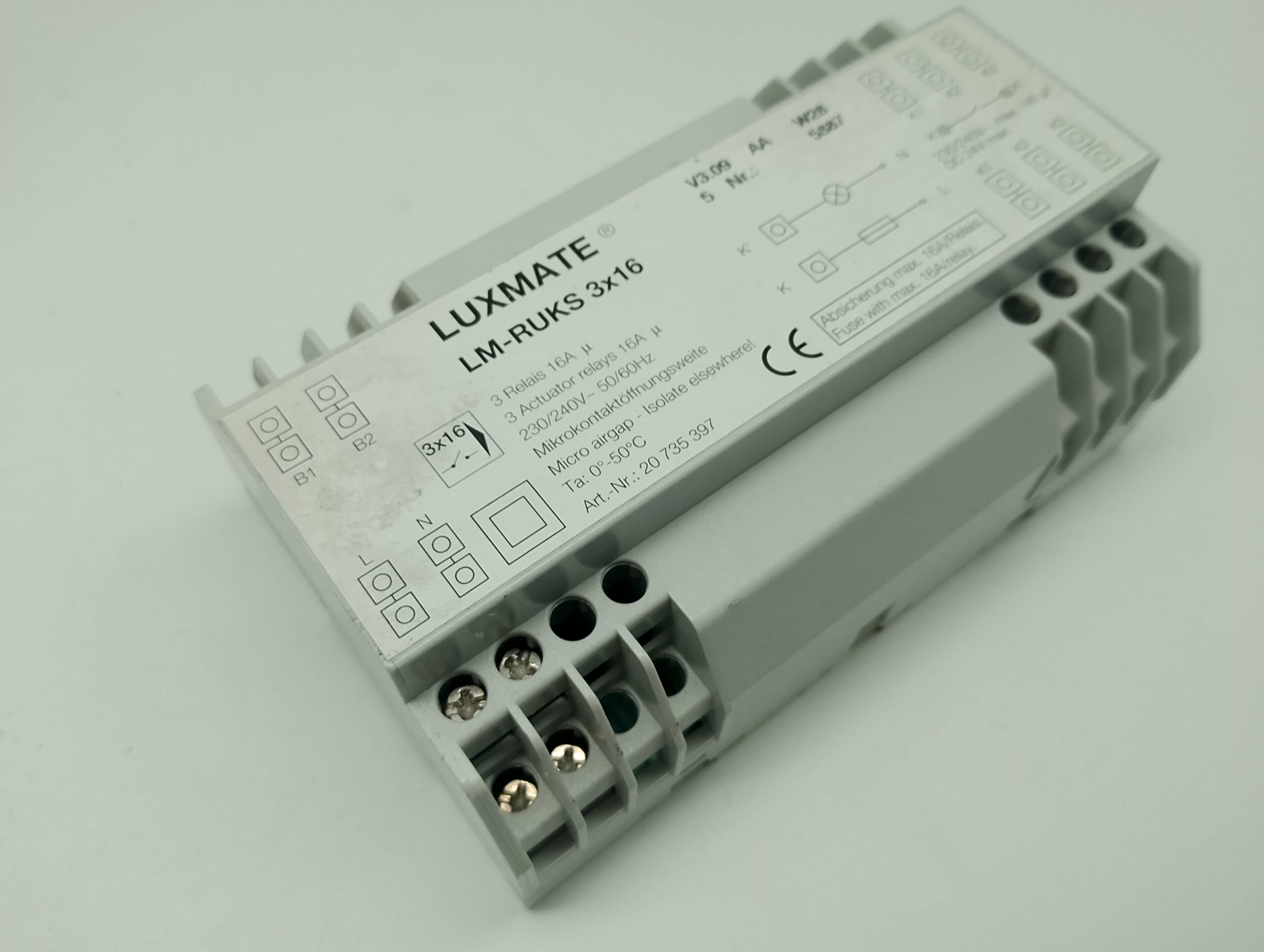 Zumtobel Luxmate, LM-RUKS 3x16A 230V/50Hz Relais Ausgangsmodul 20735397, V3.09 AA W28 5 – Bild 4