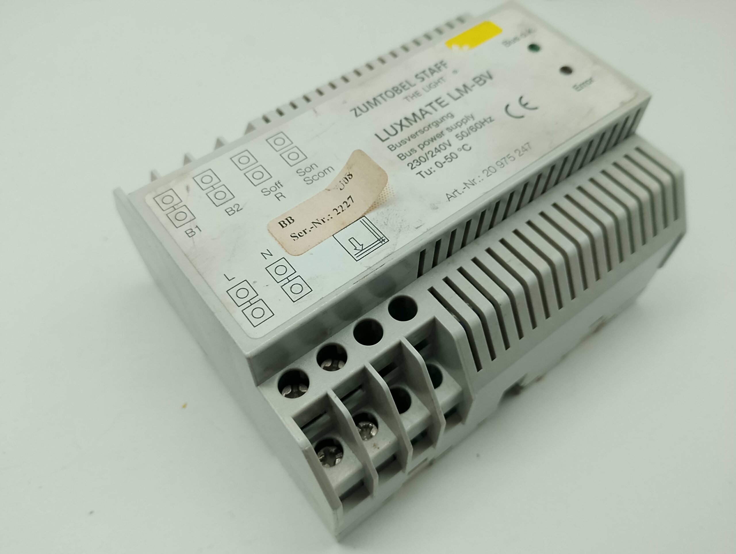 Zumtobel Staff The Light Luxmate LM-BV BB U08 Busversorgung Bus power supply 230/240V ~50/60Hz Tu:…50° Art.Nr.: 20975247 – Bild 3
