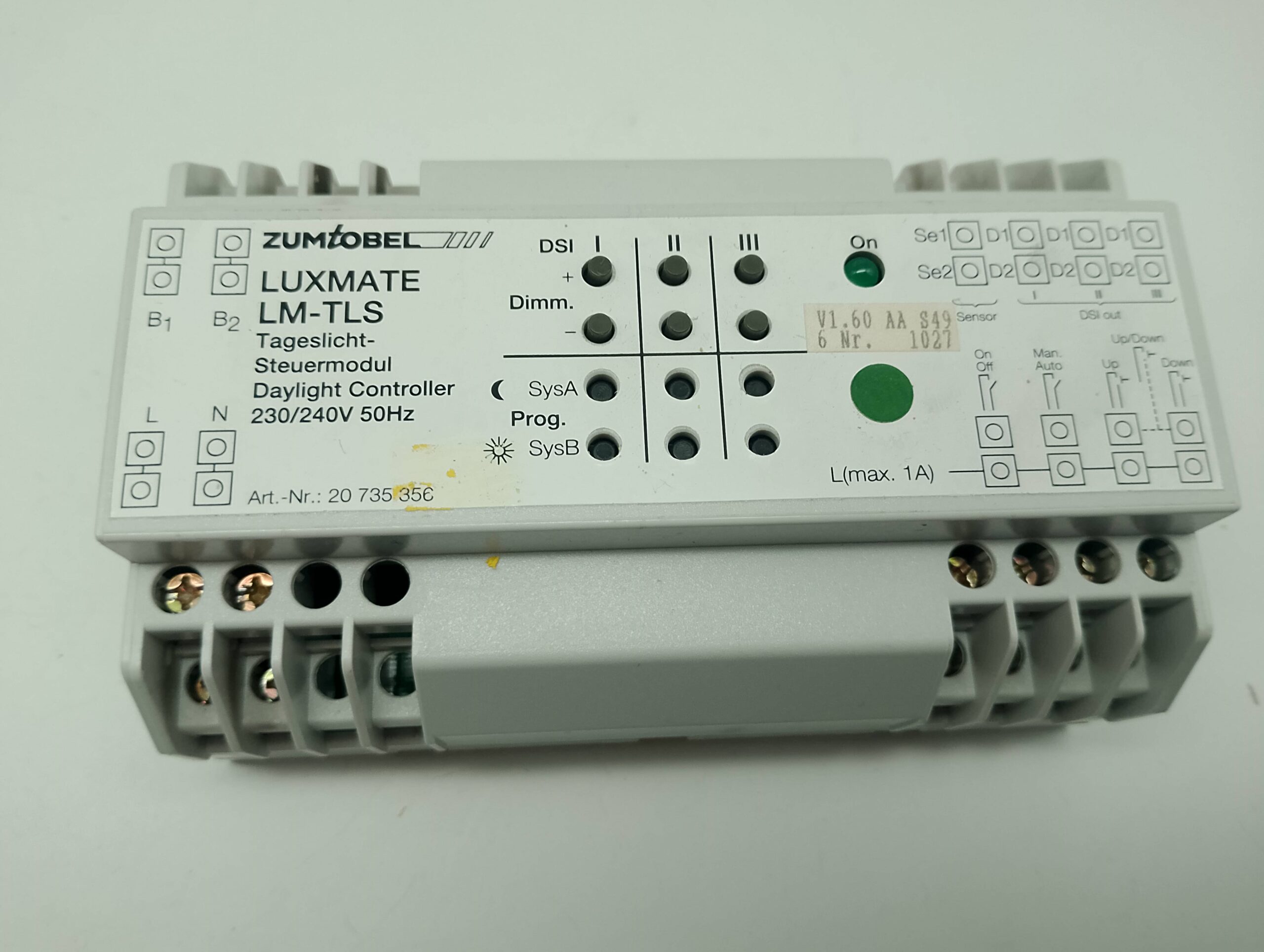 Zumtobel Luxmate LM-TLS Tageslicht-Steuermodul 230/240V 50Hz Art.-Nr.:20735356 V1.60AA S46 6