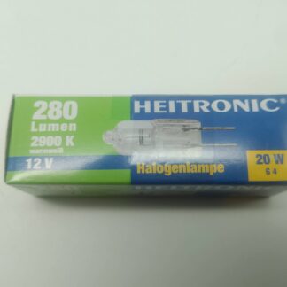 Heitronic Halogen Lampe 280 Lumen 2900K warmweiß 20W, 12V, G4 Stiftsockel NEU