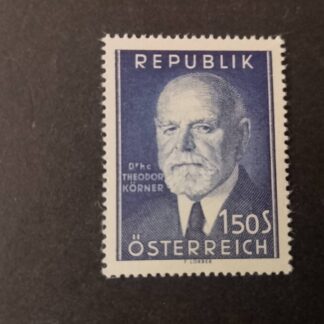 Österreich 1953 80 Geburtstag von Dr.h.c. Theodor Körner (Bundespräsident , 1873-1957) postfrisch ANK 995