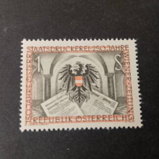 Österreich 1954, 150 Jahre Österr. Staatsdruckerei, 250 Jahre Wiener Zeitung ANK Nr. 1020