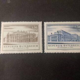 Österreich, 1955,  Eröffnung von Burgtheater und Staatsoper, postfrisch, ANK Nr. 1029-1030
