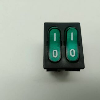 Comelux CX36/2 Ein/Aus Doppel Schalter grün, rastend CX 401 16(4)A250V~ T 100/55  1E4