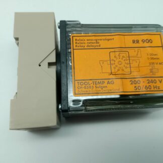 Tool-Temp Relais anzugsverzögert 1-30sec. / 1-30min. RR900 200-240V 50/60Hz Omron Sockel PF113A-N 10A 400VAC