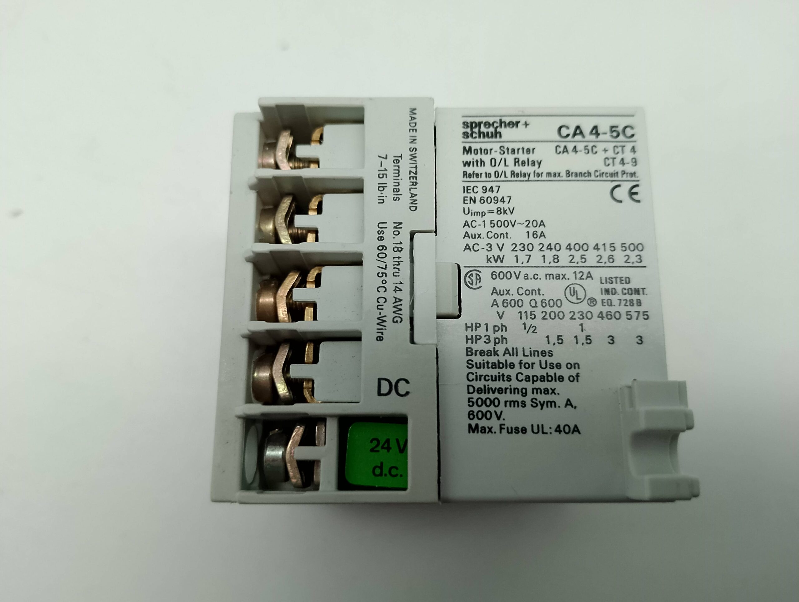 Sprecher + Schuh CA4-5C-01 24V AC Schütz Ersatzteil – Bild 2