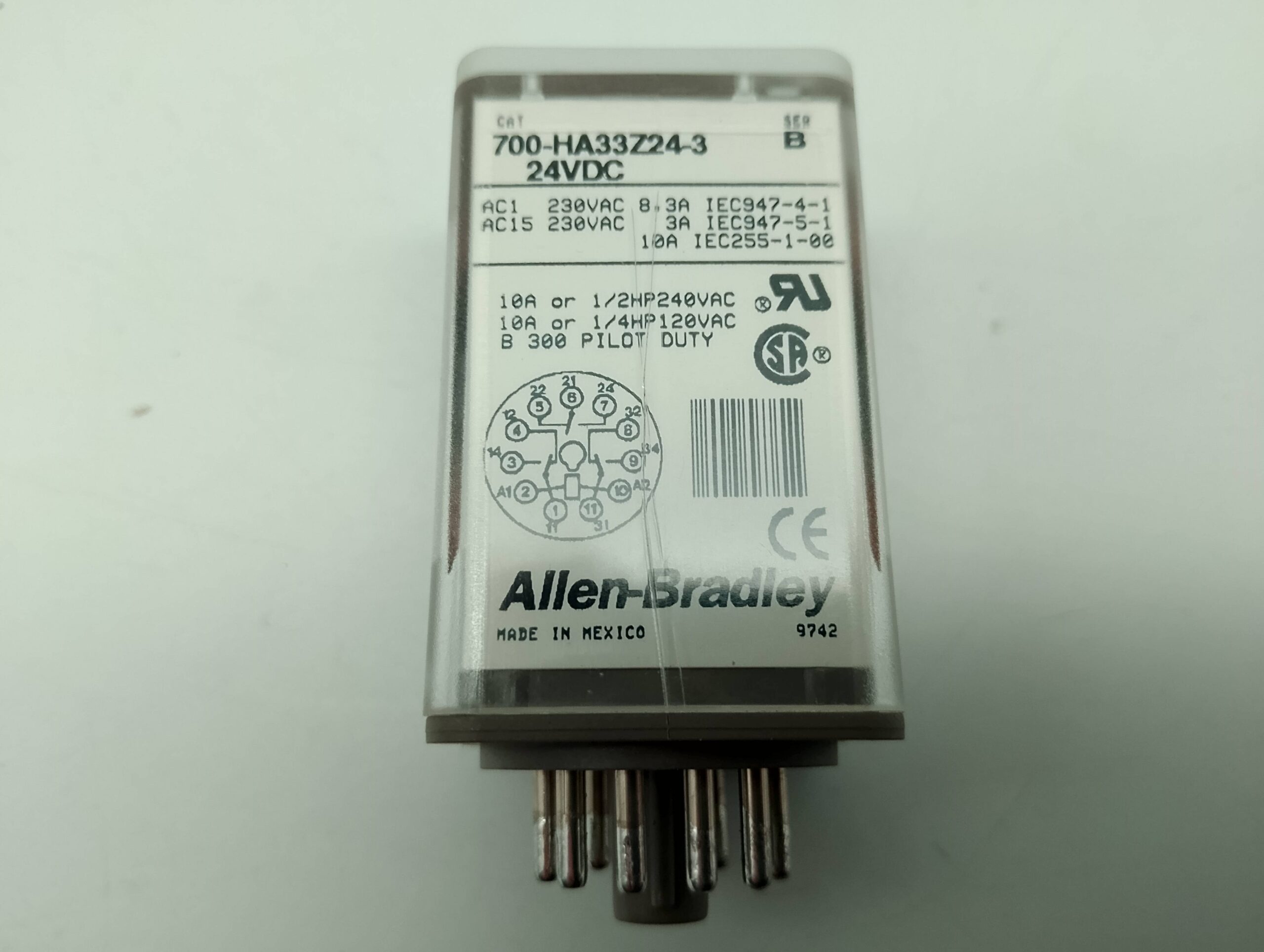 AB Allen Bradley 700-HA33724-3 24VDC Relays + Sockel 700HN203 A – Bild 4