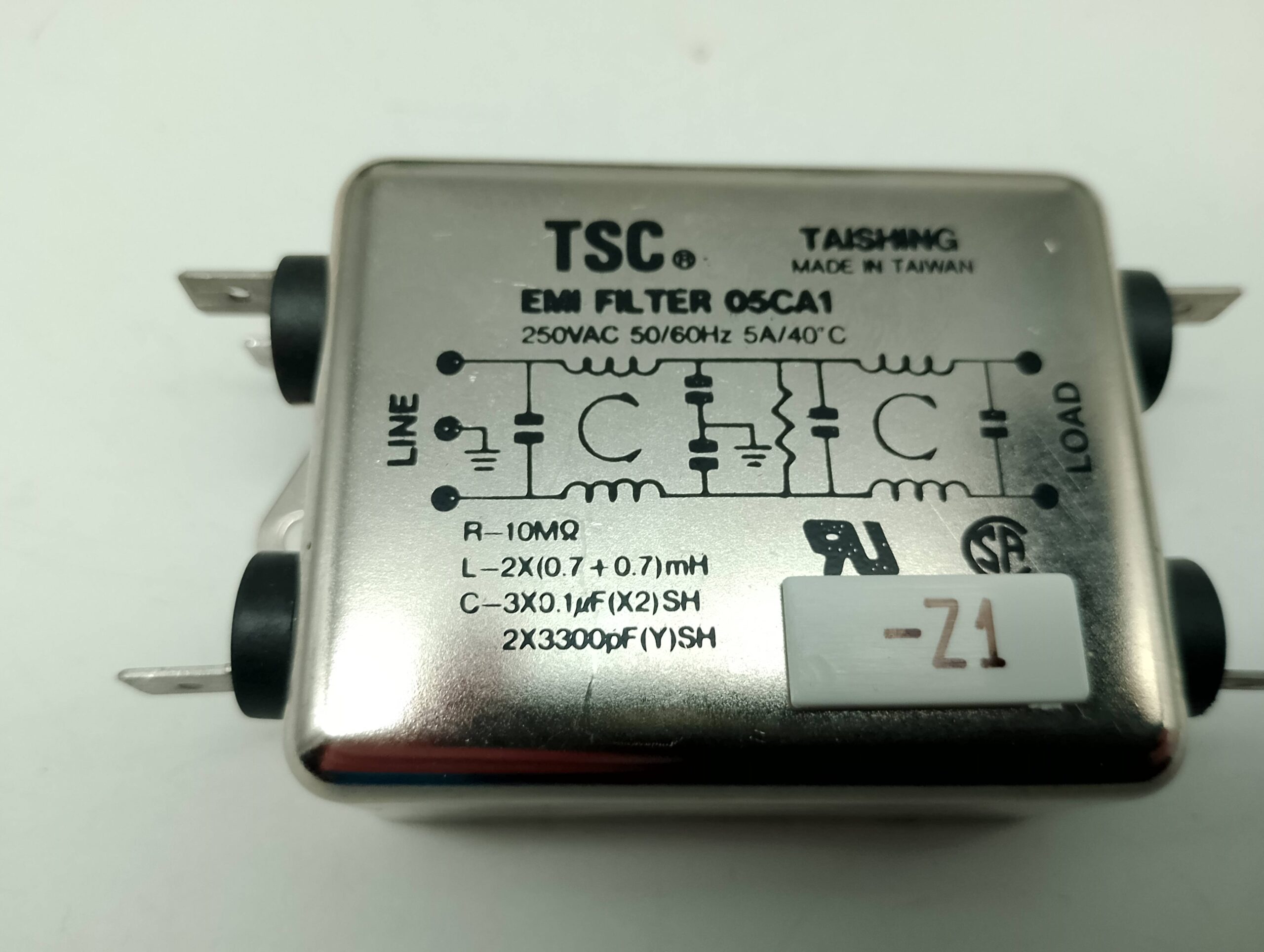 TSC EMI Filter 05CA1 250VAC 50/60Hz 5A/40°C