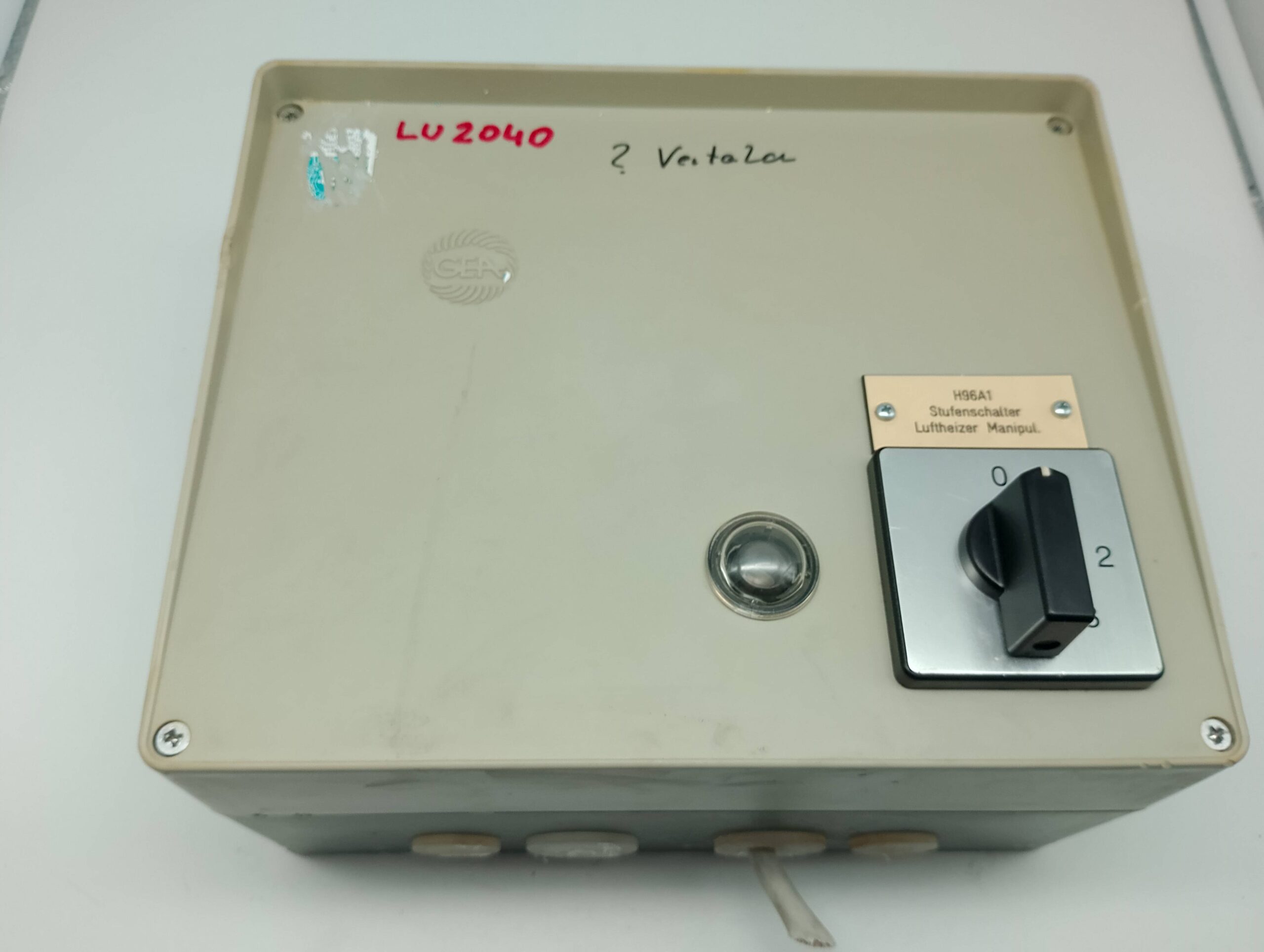 Gea Happel Typ 984.700, 3x 380V mit 3 Stufen Schalter Lüfter/Heizung Steuerung, Ersatzteil