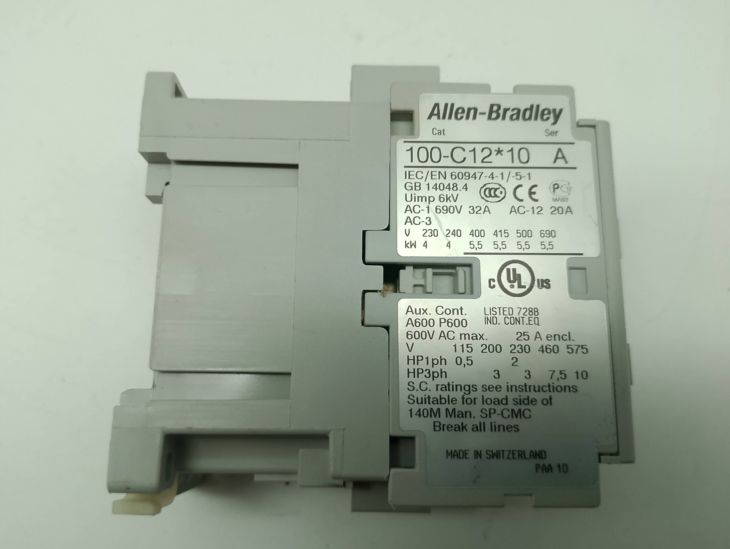 AB Allen Bradley Schütz 100-C12*10A 230V 50/60Hz – Bild 3
