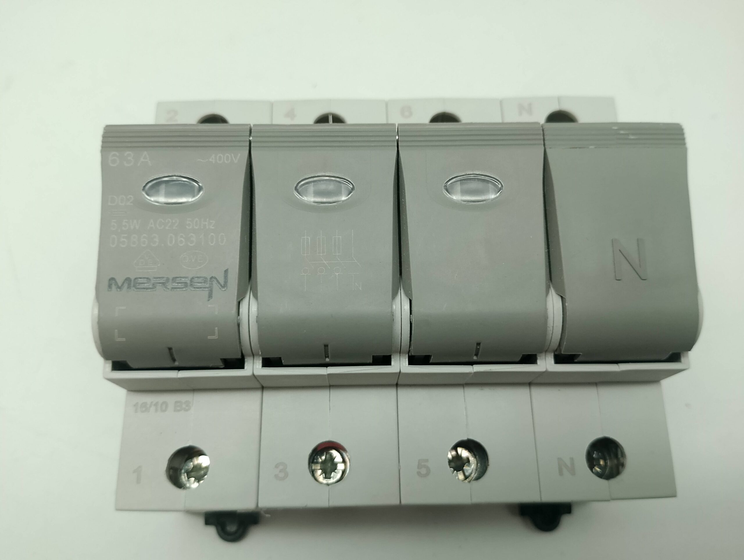 Mersen 05863.063100 Lasttrennschalter NEOZED D02 63A 230/400V 4-p