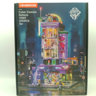 Lumibricks / Funwohle 17007 Cyber Couture Galleria – beleuchtetes Cyberpunk-Klemmbaustein-Set