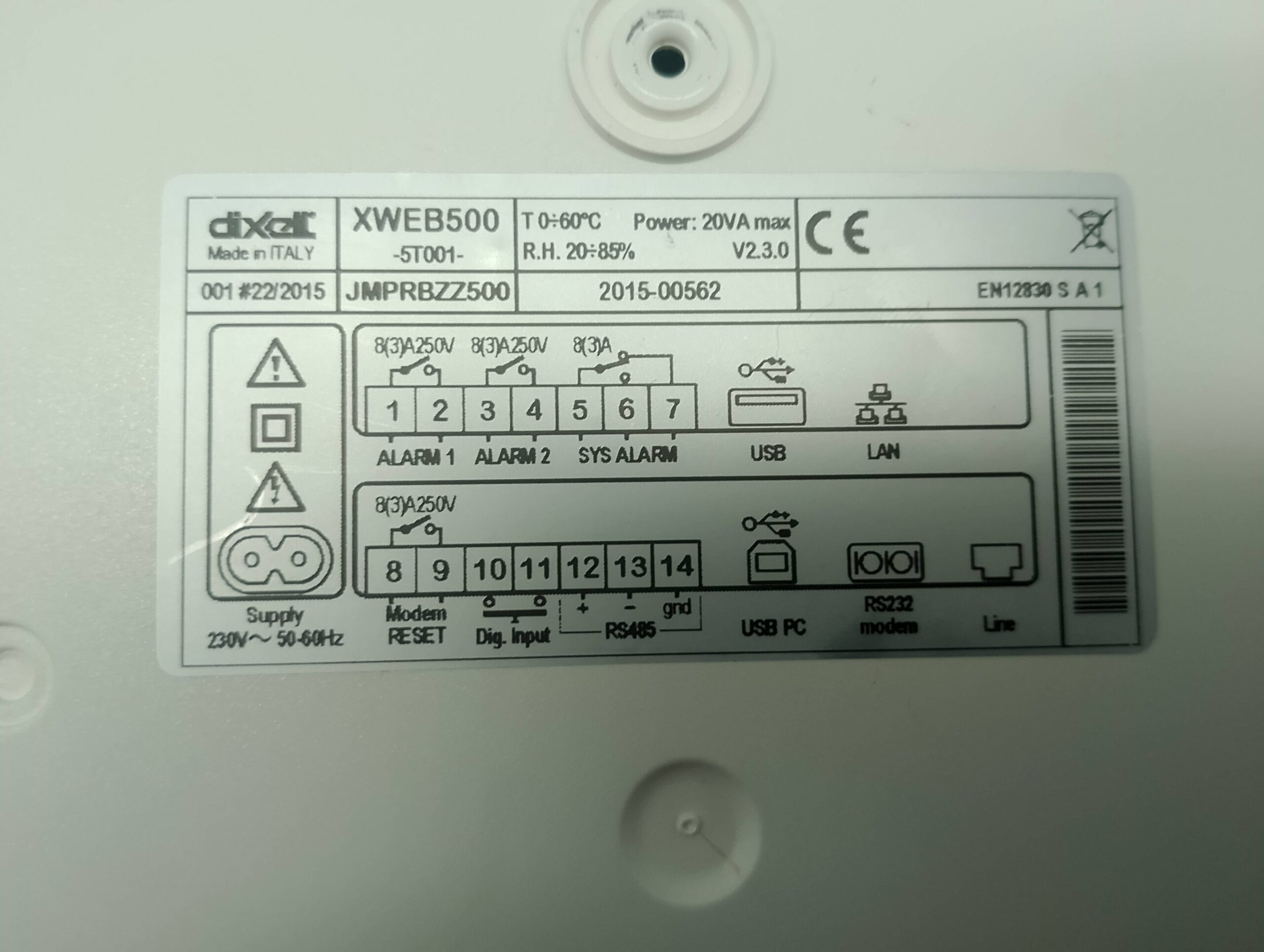 Dixell XWEB500-5T001 Kontrolleinheit Datenerfassung und Alarmüberwachung – Bild 5