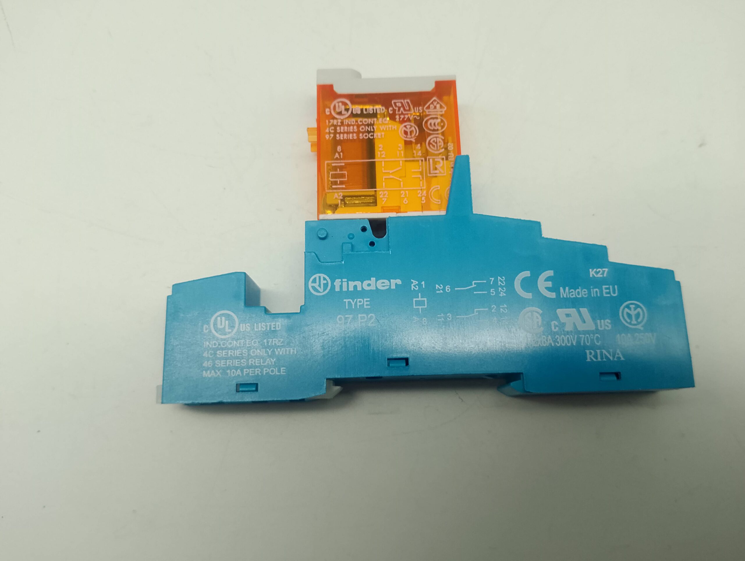 Finder 46.52.8.230.0040 Relais 230V AC 8A 250V Sockel 97.P2 – Bild 3