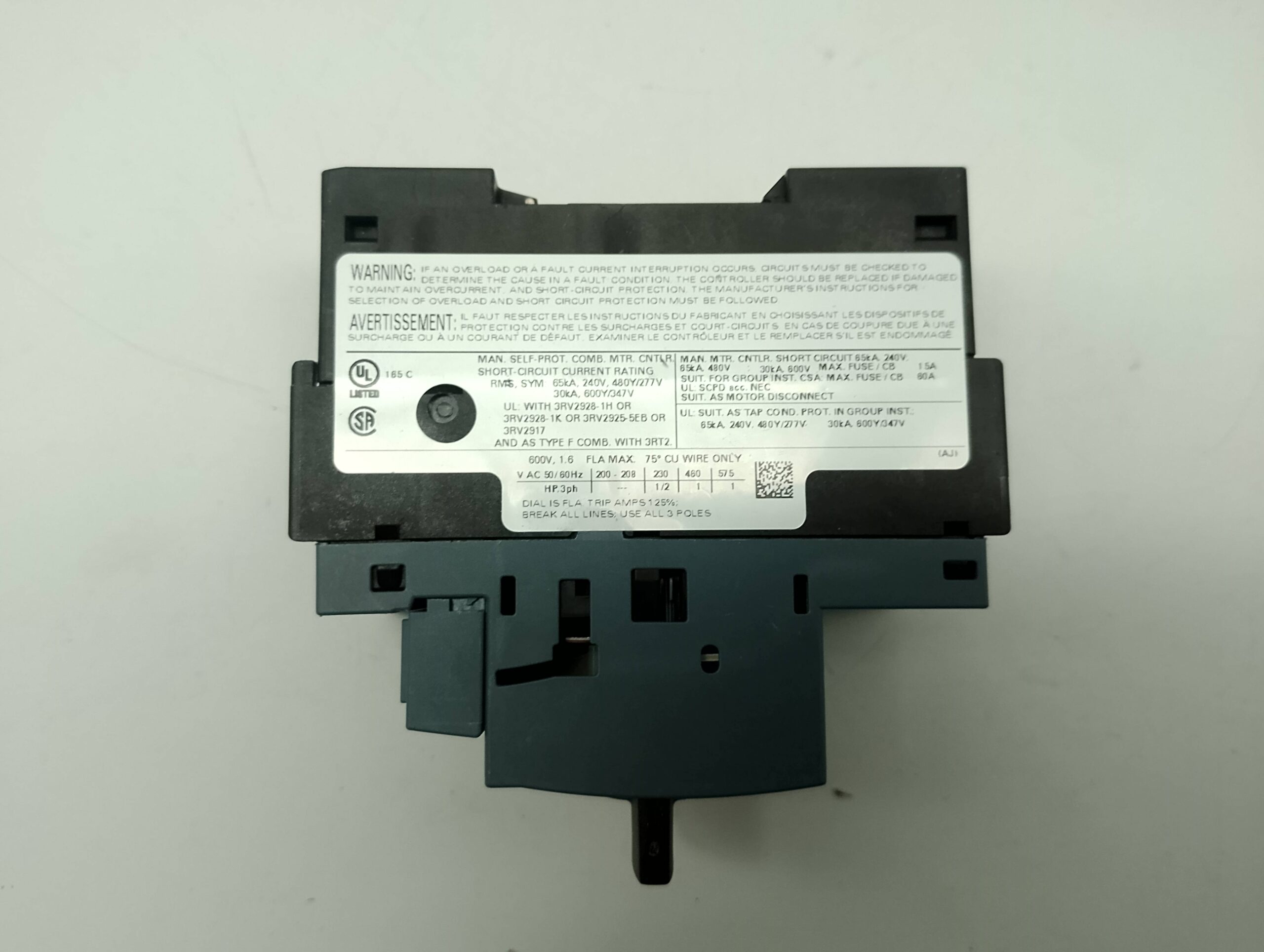 Siemens Sirius 3RV2011-1AA10 Motorschutzschalter, Leistungsschalter 1,1-1,6A – Bild 3