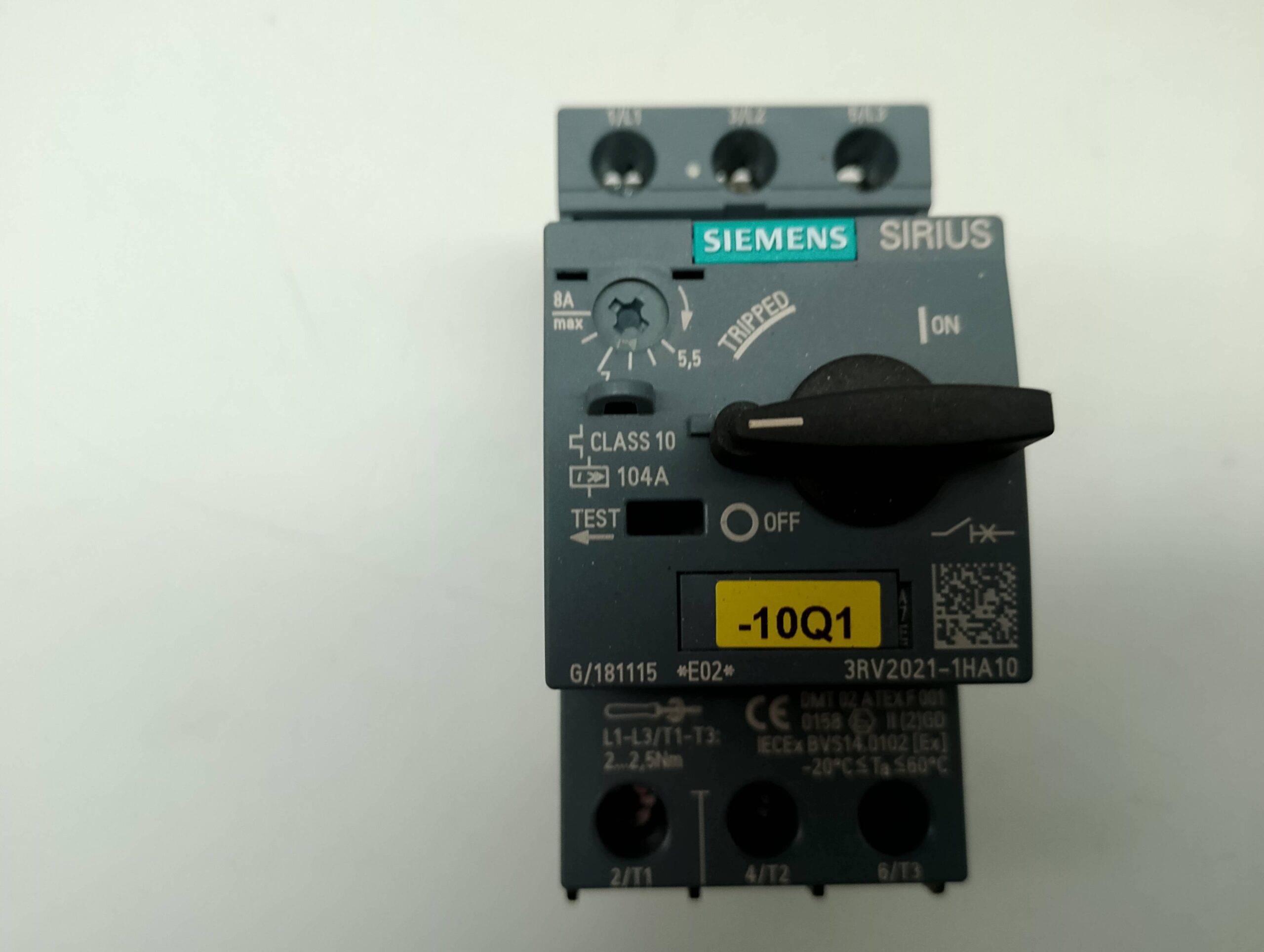 Siemens Sirius 3RV2021-1HA10 Motorschutzschalter, Leistungsschalter 5,5-8A
