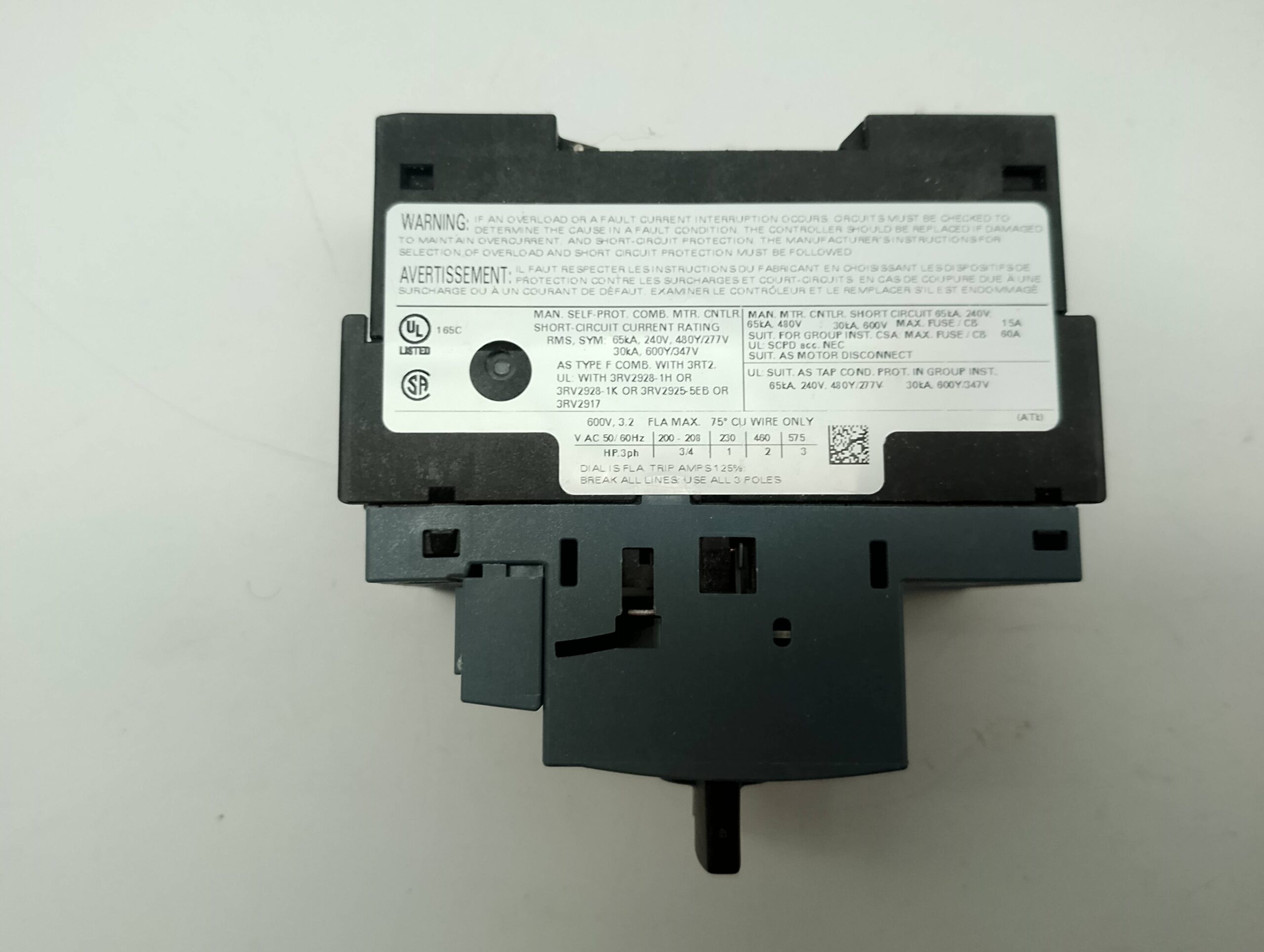 Siemens Sirius 3RV2011-1DA10 Motorschutzschalter, Leistungsschalter 2,2-3,2A – Bild 3
