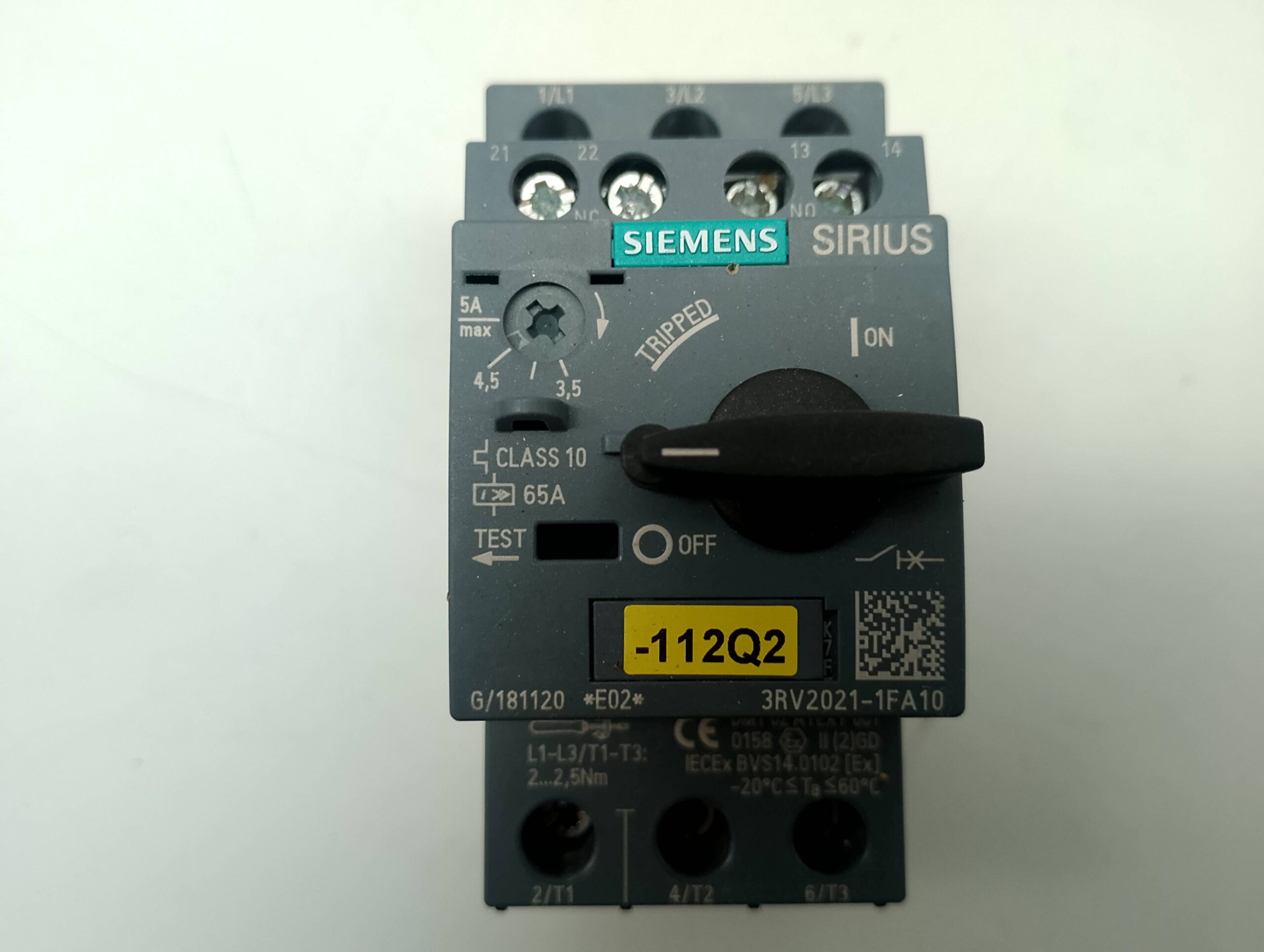 Siemens Sirius 3RV2021-1FA10 Motorschutzschalter, Leistungsschalter 3,5-5A