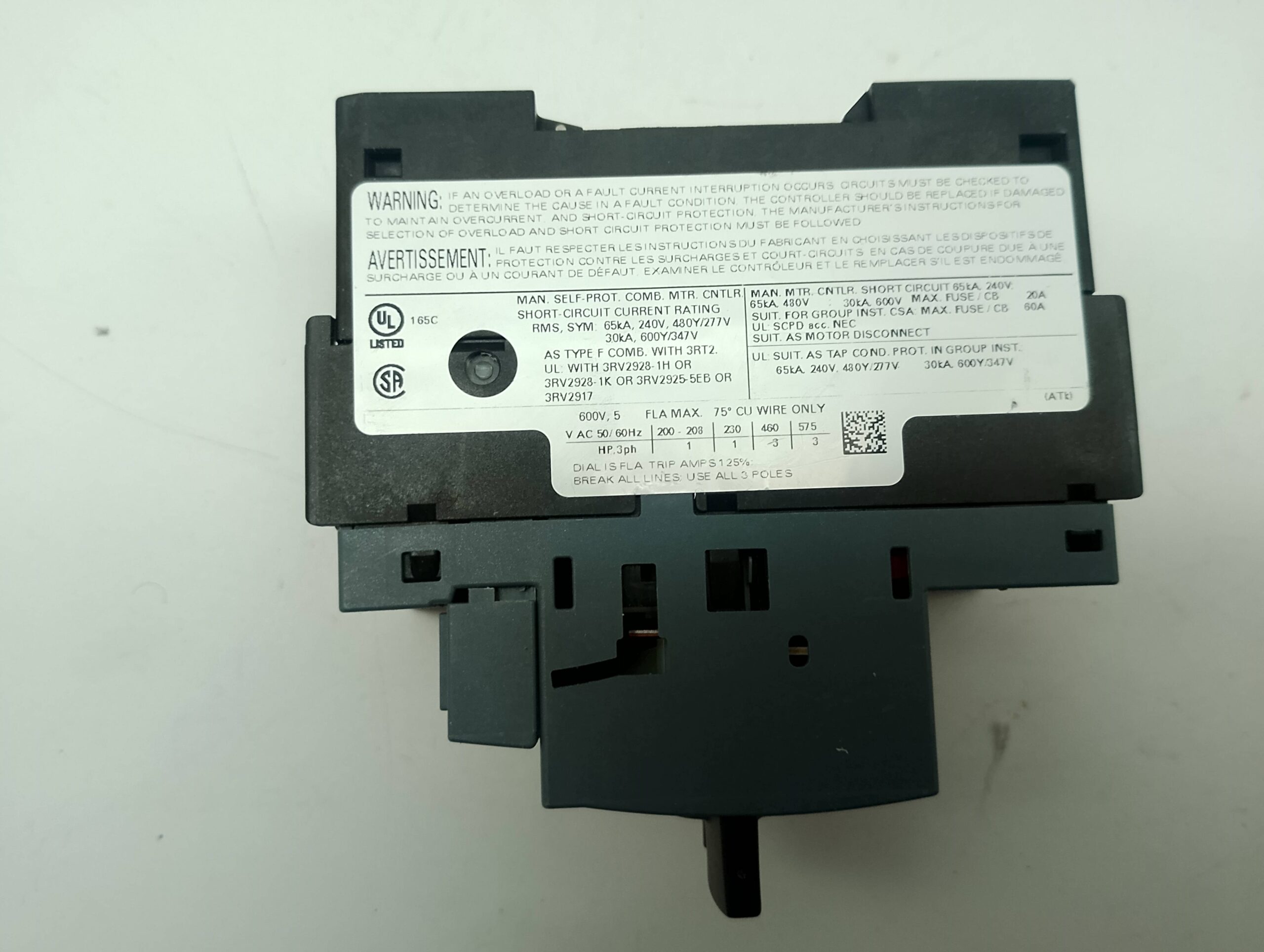 Siemens Sirius 3RV2021-1FA10 Motorschutzschalter, Leistungsschalter 3,5-5A – Bild 3
