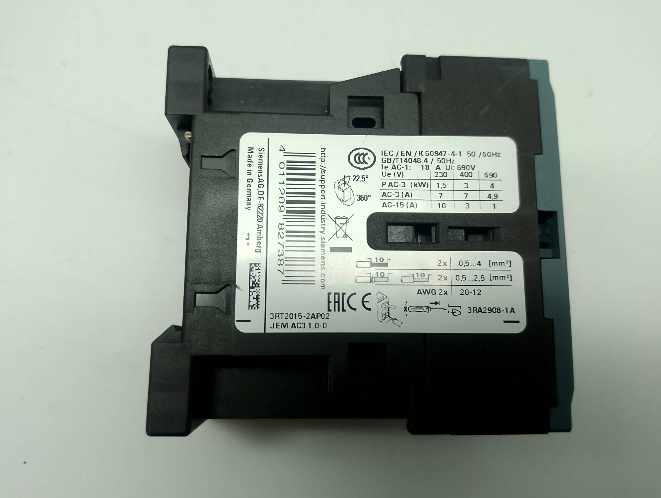 Siemens Sirius 3RT2015-2AP02 230V 50Hz/60Hz Schütz – Bild 2