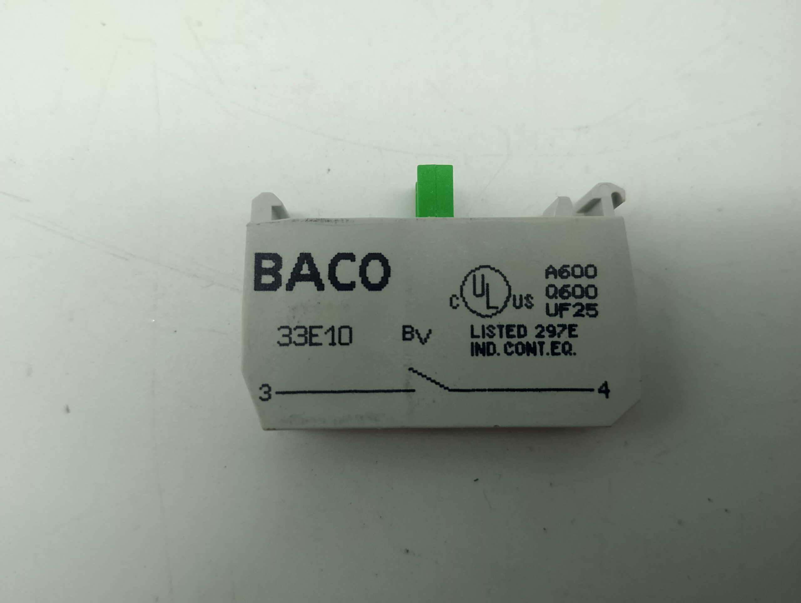 Baco 33E10 Kontaktelement 10A Ui 690V AC AC15 240V 3A 3-4