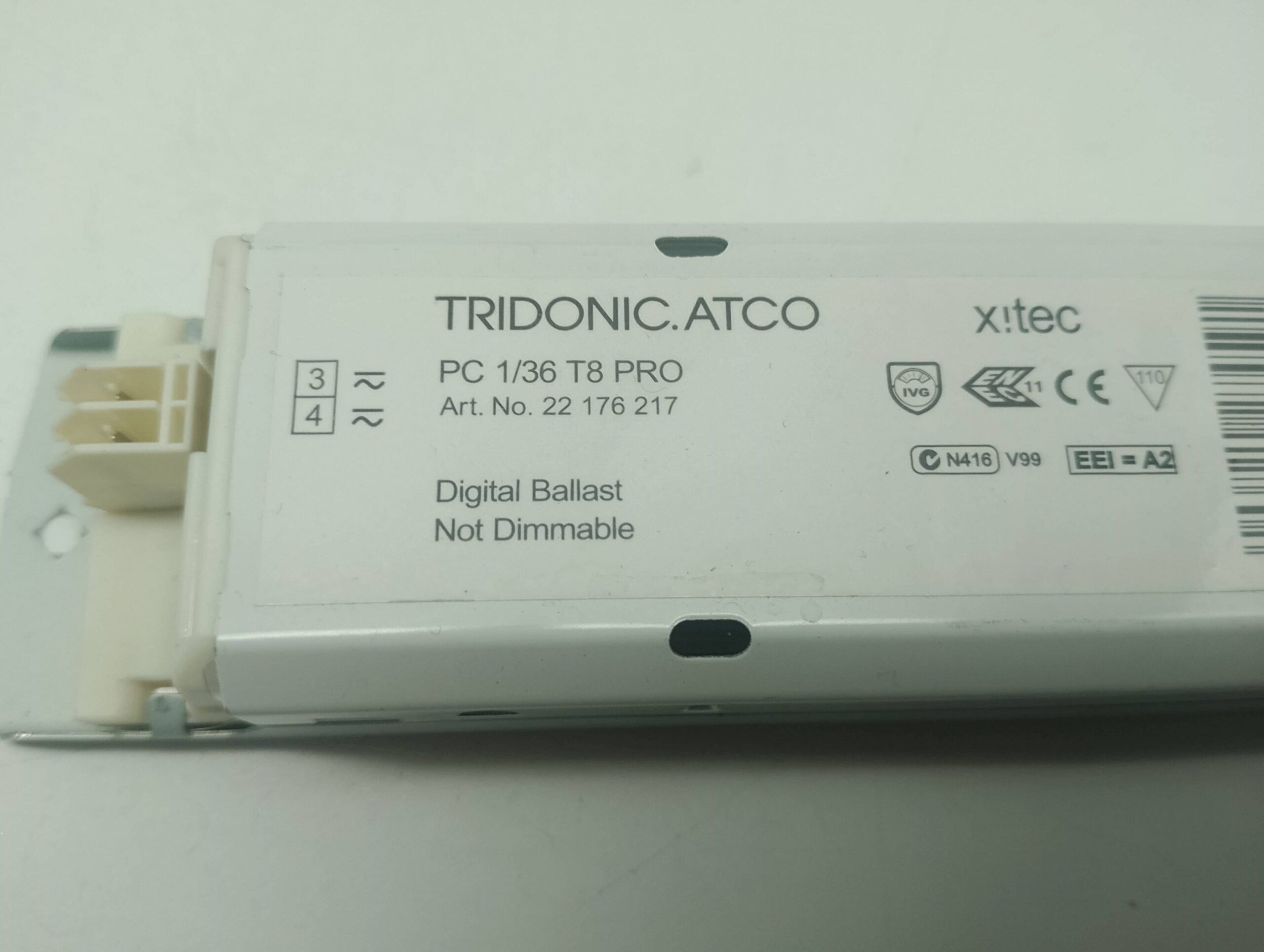 Tridonic ATCO PC 1/36 T8 PRO elektronisches Vorschaltgerät – 1 × 36 W – gebraucht – Bild 2