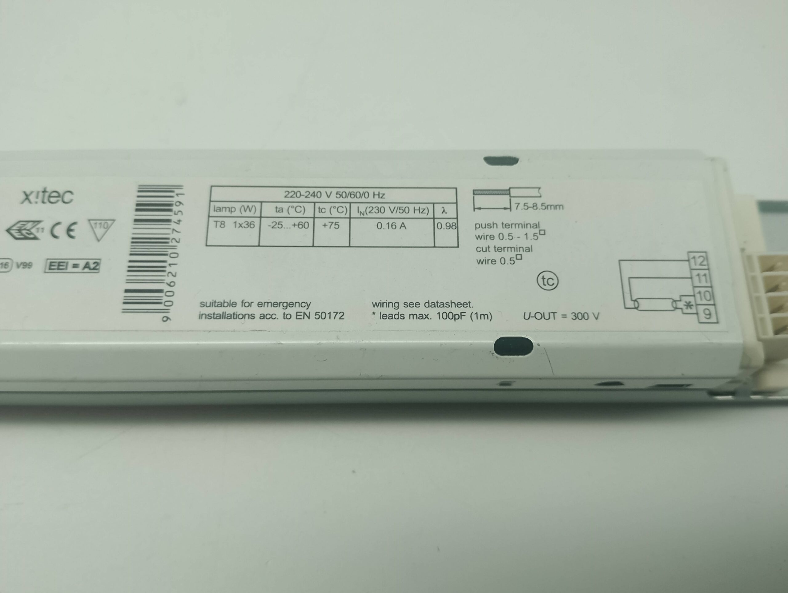 Tridonic ATCO PC 1/36 T8 PRO elektronisches Vorschaltgerät – 1 × 36 W – gebraucht – Bild 3
