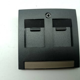Berker 23809 UAE-Zentralstück 2-fach, Schriftfeld anthrazit matt